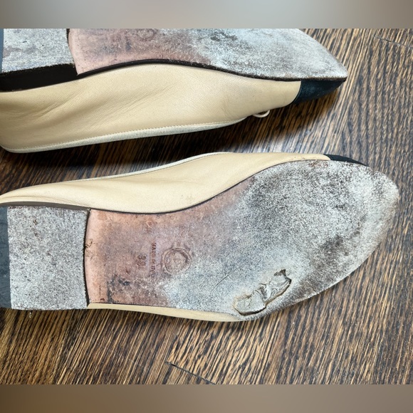 Tan and Black Chanel Ballet Flats - Picture 9 of 9